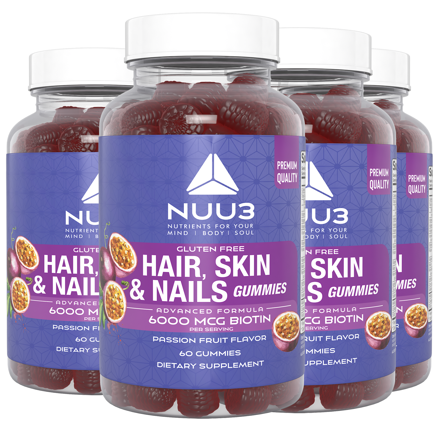 Hair, Skin, and Nails Gummies Multipacks - Nuu3