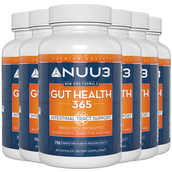 Gut Health 365 Special Discounted 44% OFF - 6 Bottles Pack @34/Bottle - Nuu3