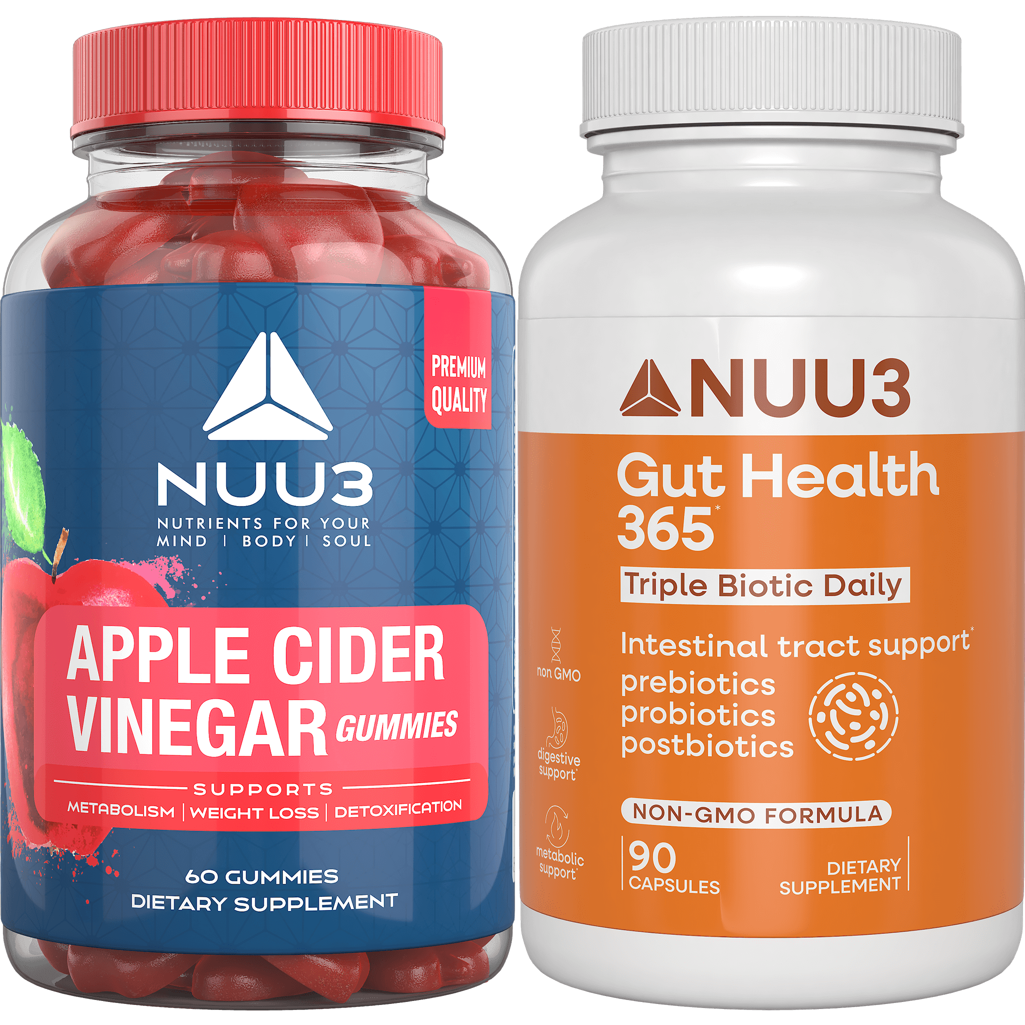 NUU3 Apple Cider Vinegar Gummies & Gut Health 365 - NUU3 Daily