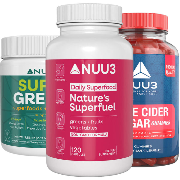 NUU3 ACV Gummies + Nature's Superfuel + Supergreens – Nuu3