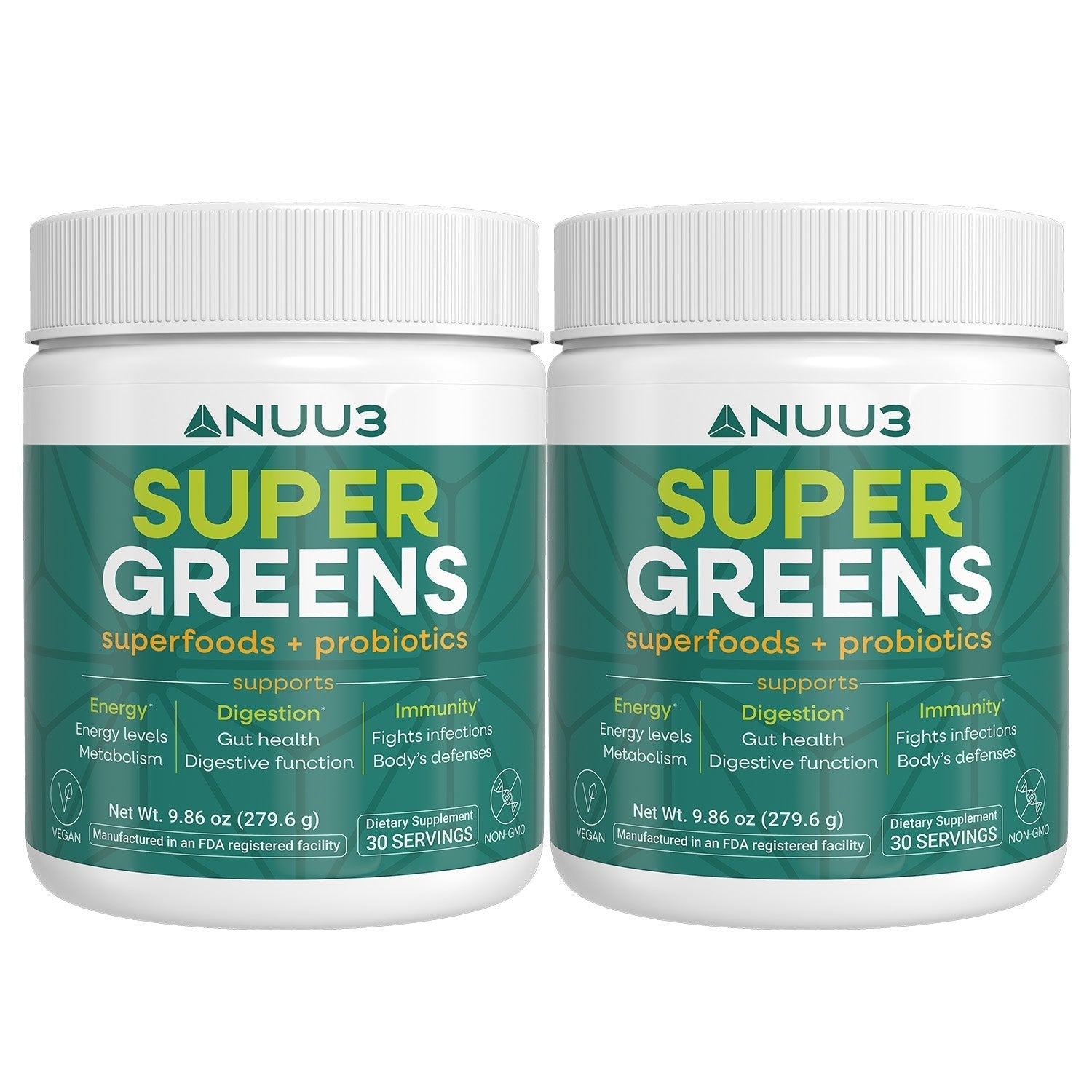 Nuu3 SuperGreens Bottles - Nuu3