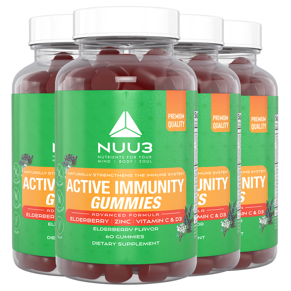 Active Immunity Gummies 4 Bottles - Nuu3